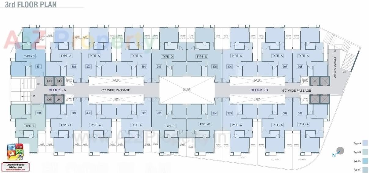 Layout of real estate project Yash Pinnacle located at City, Ahmedabad, Gujarat