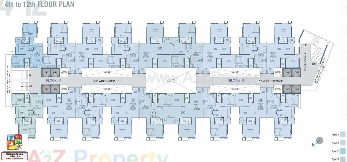 Layout of real estate project Yash Pinnacle located at City, Ahmedabad, Gujarat
