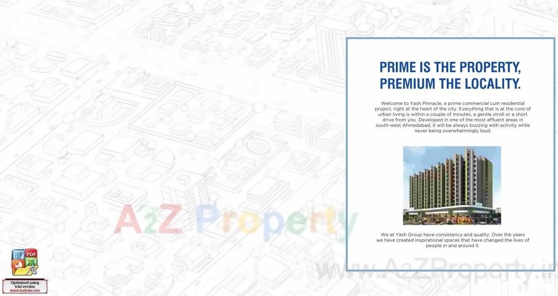  of real estate project Yash Pinnacle located at City, Ahmedabad, Gujarat