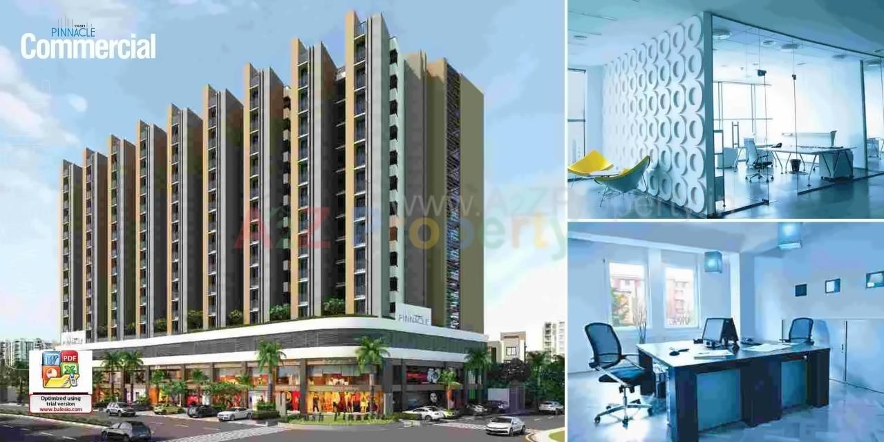 3D Elevation of real estate project Yash Pinnacle located at City, Ahmedabad, Gujarat