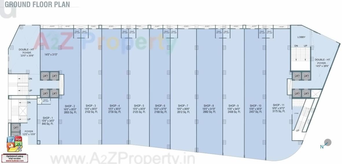 Layout of real estate project Yash Pinnacle located at City, Ahmedabad, Gujarat