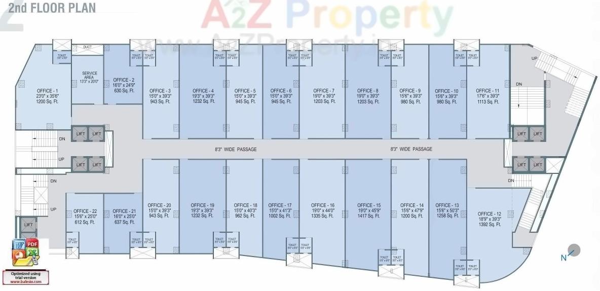 Layout of real estate project Yash Pinnacle located at City, Ahmedabad, Gujarat