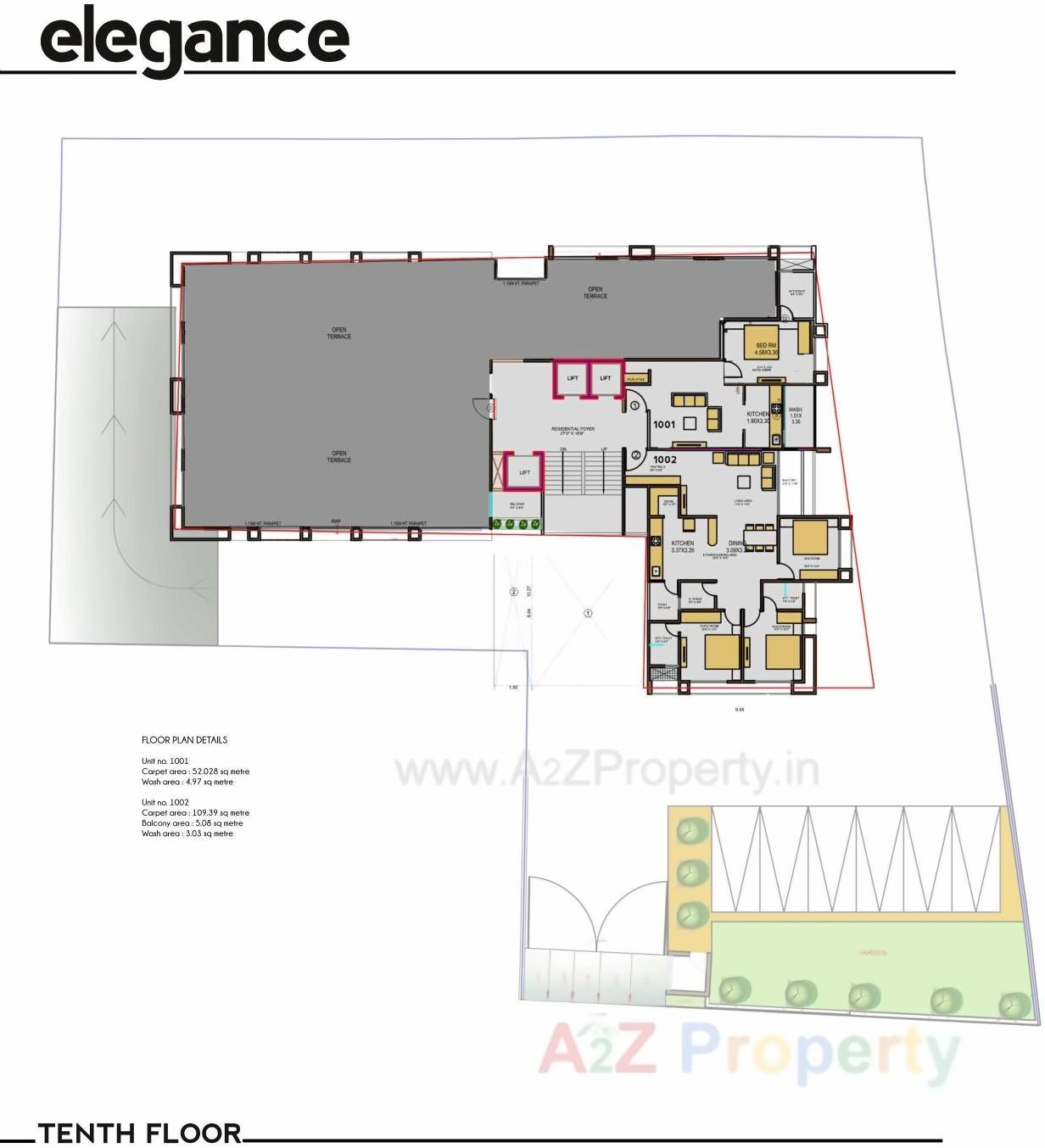 Layout of real estate project Yashasvi Elegance located at Memnagar, Ahmedabad, Gujarat