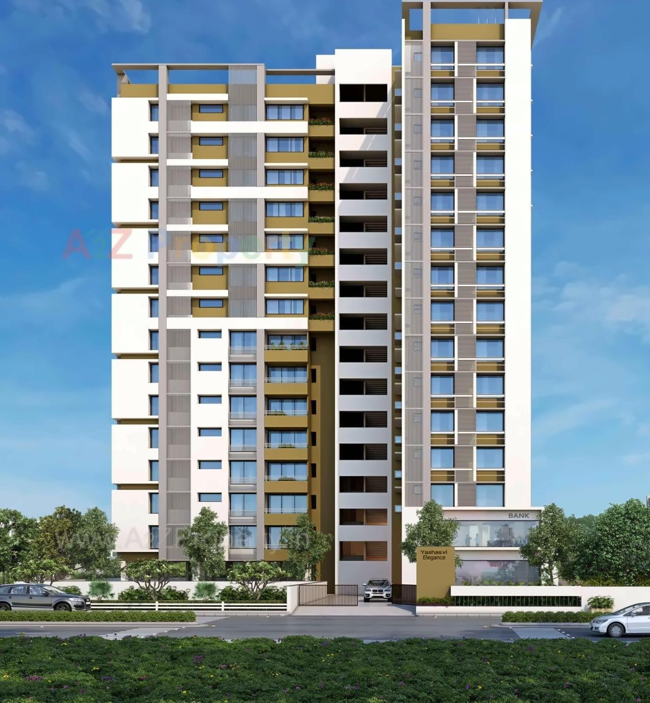 3D Elevation of real estate project Yashasvi Elegance located at Memnagar, Ahmedabad, Gujarat