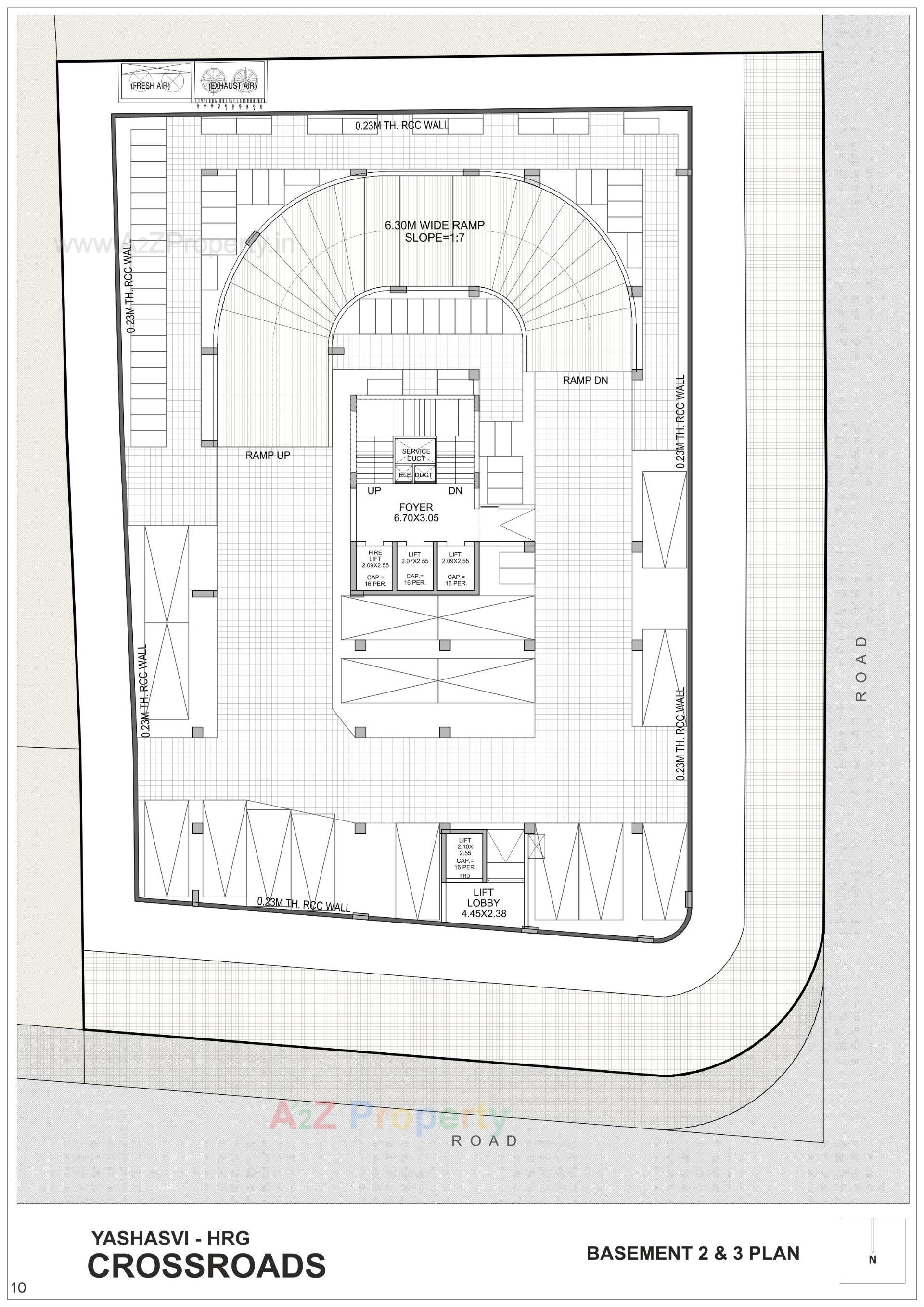 Layout of real estate project Yashasvi Hrg Crossroads located at Memnagar, Ahmedabad, Gujarat