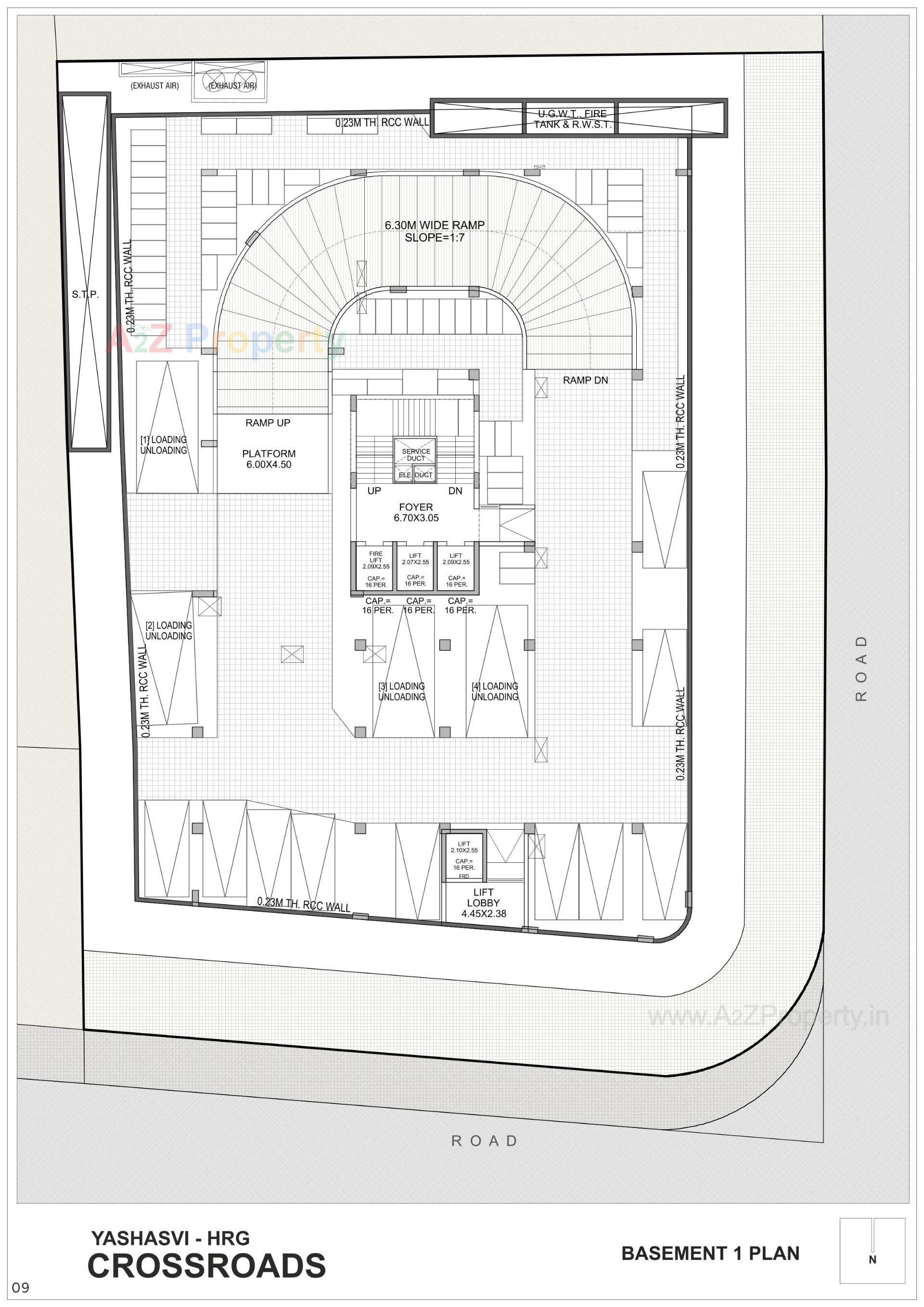 Layout of real estate project Yashasvi Hrg Crossroads located at Memnagar, Ahmedabad, Gujarat