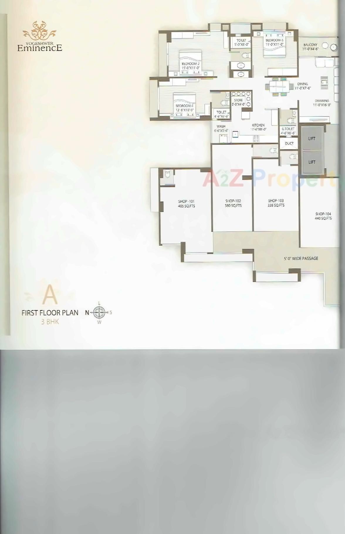 Layout of real estate project Yogeshwar Eminence located at Vadaj, Ahmedabad, Gujarat