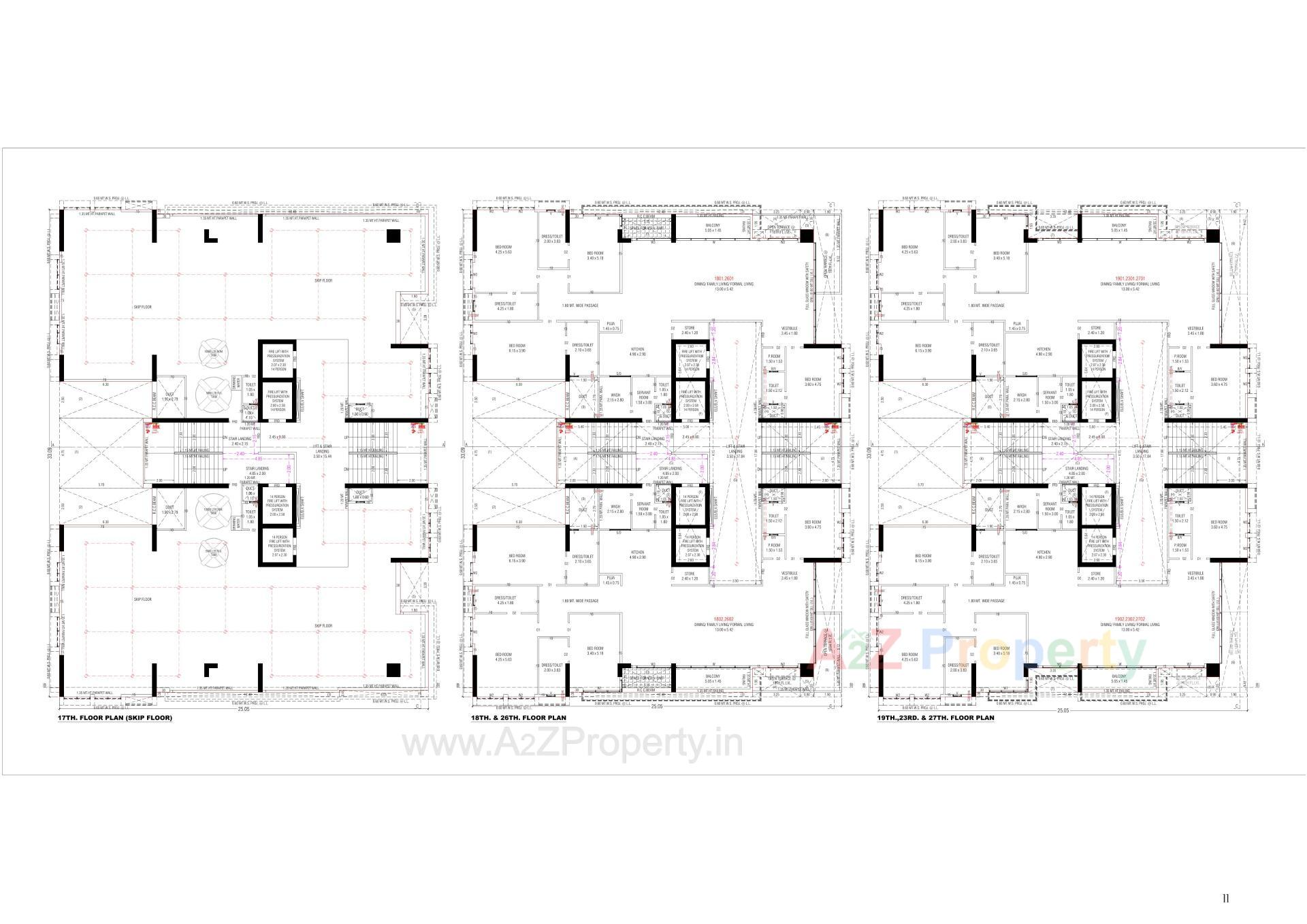 Layout of real estate project Z Luxuria located at Thaltej, Ahmedabad, Gujarat