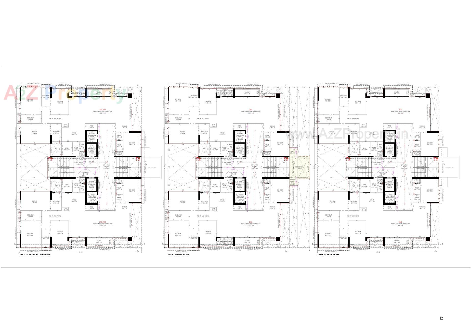 Layout of real estate project Z Luxuria located at Thaltej, Ahmedabad, Gujarat
