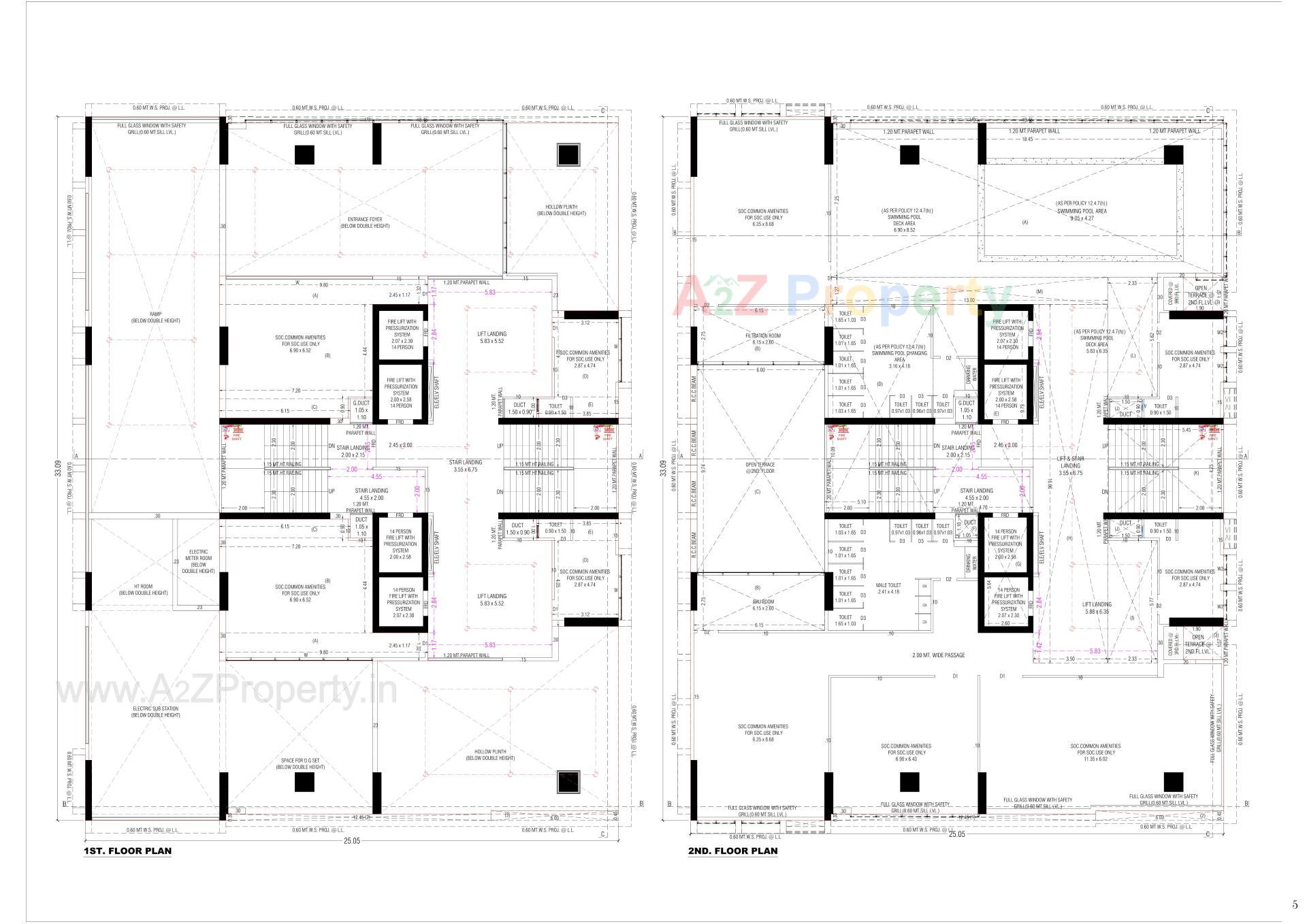 Layout of real estate project Z Luxuria located at Thaltej, Ahmedabad, Gujarat