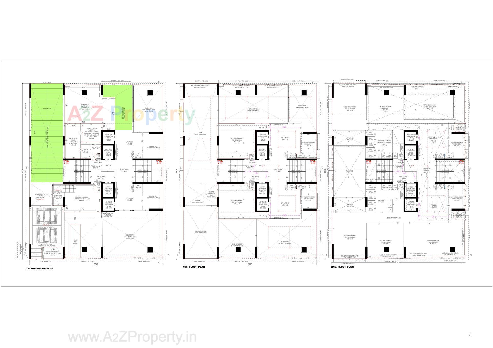 Layout of real estate project Z Luxuria located at Thaltej, Ahmedabad, Gujarat