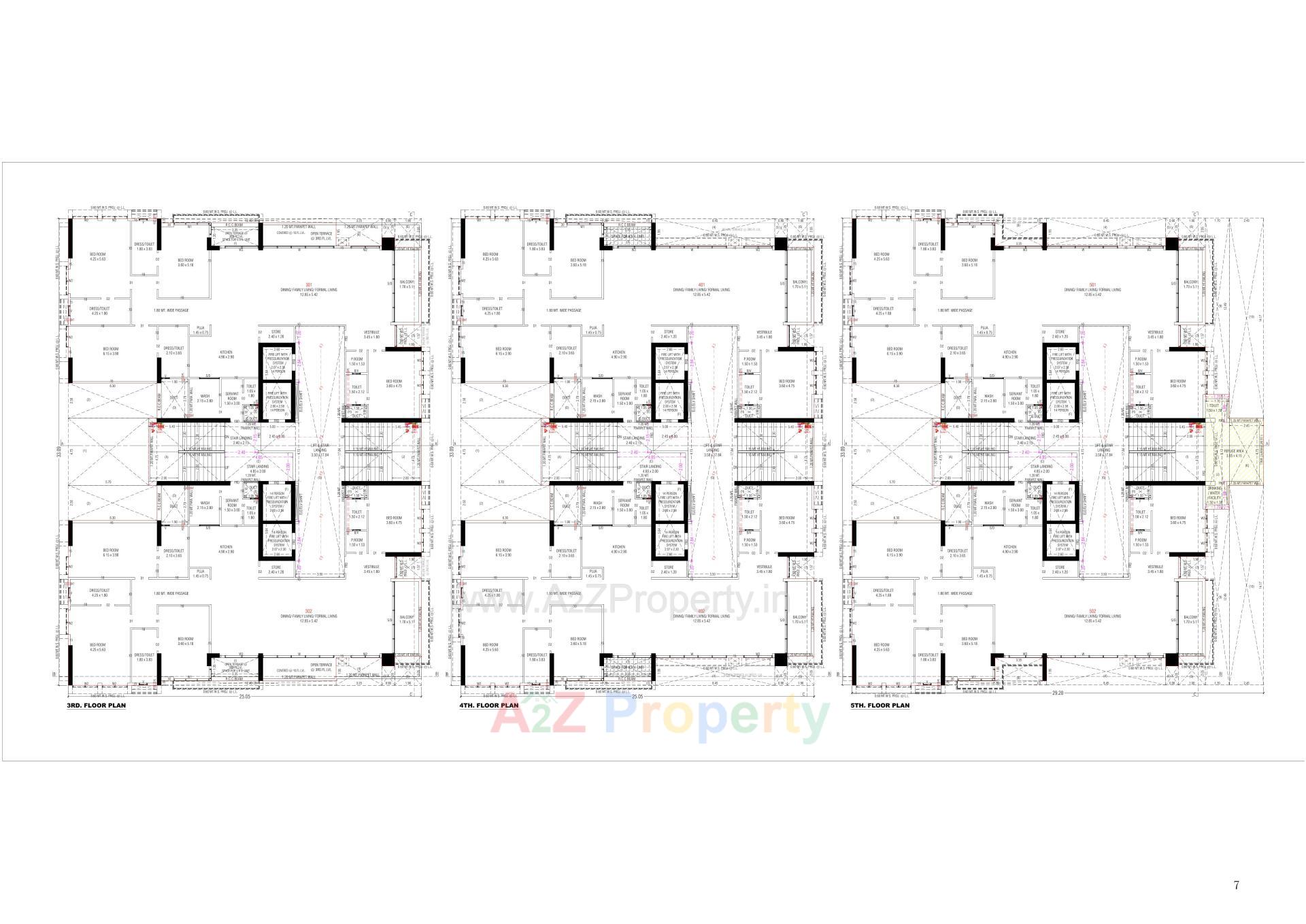 Layout of real estate project Z Luxuria located at Thaltej, Ahmedabad, Gujarat