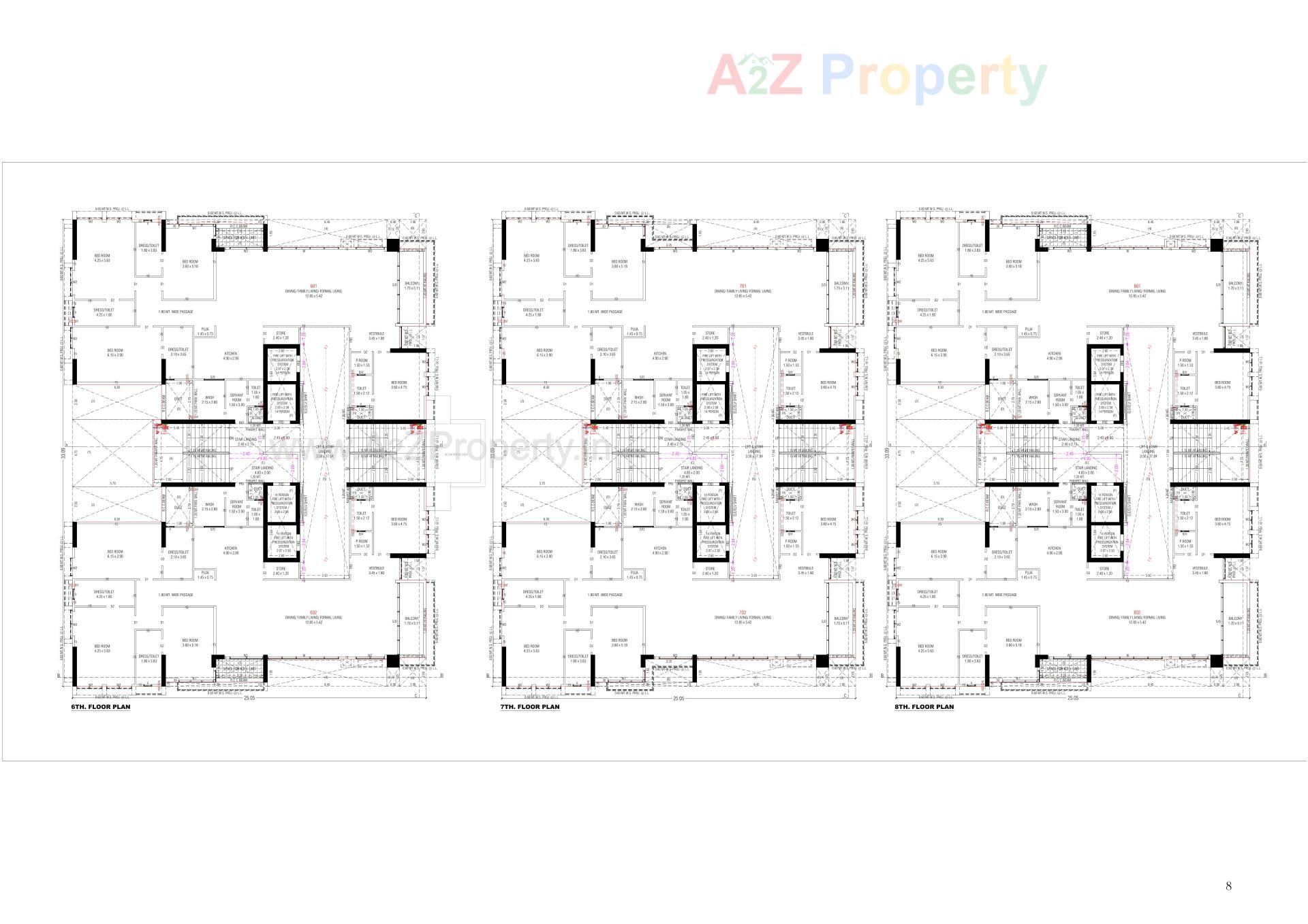 Layout of real estate project Z Luxuria located at Thaltej, Ahmedabad, Gujarat