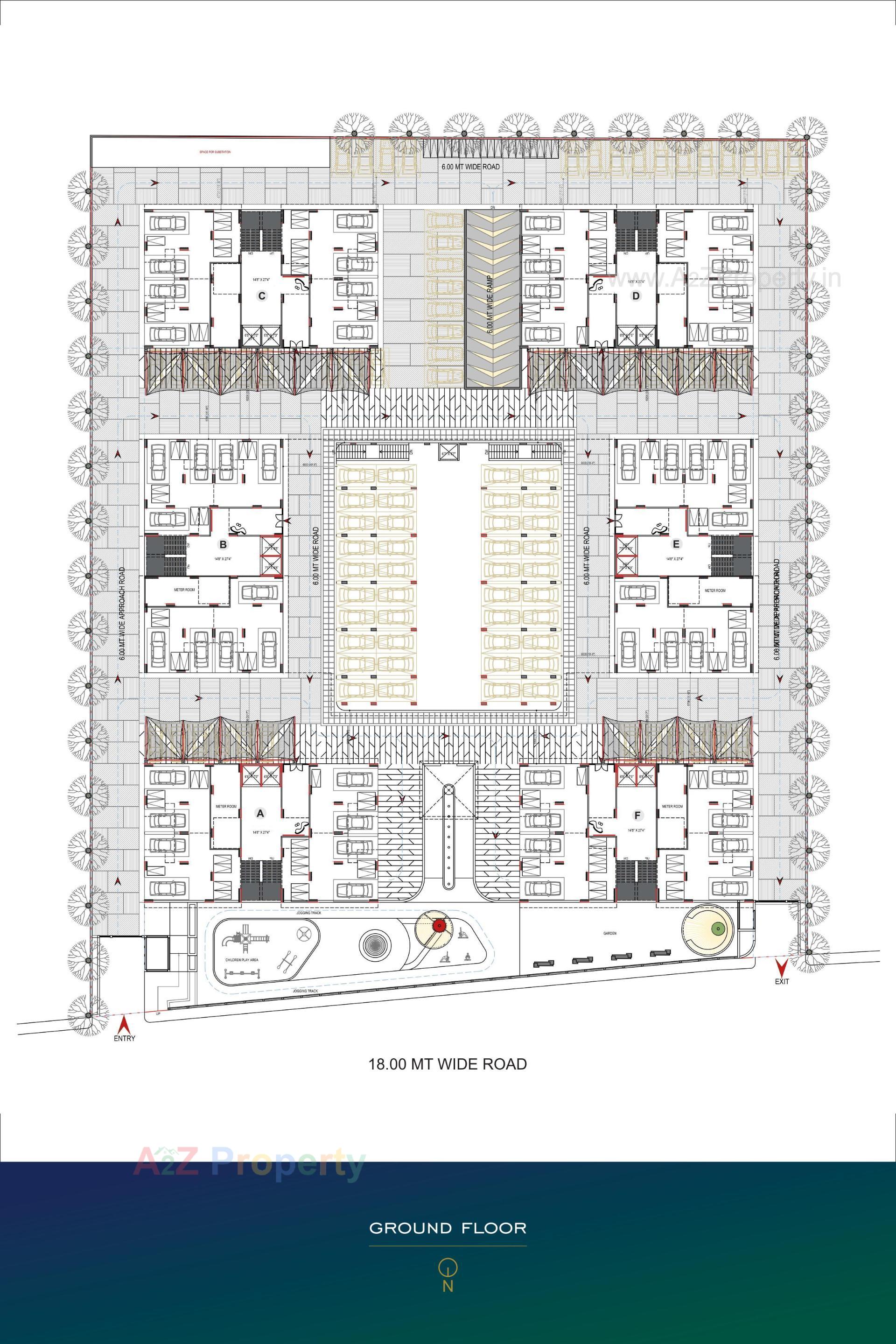 Layout of real estate project Zainab Highland located at Sarkhej, Ahmedabad, Gujarat