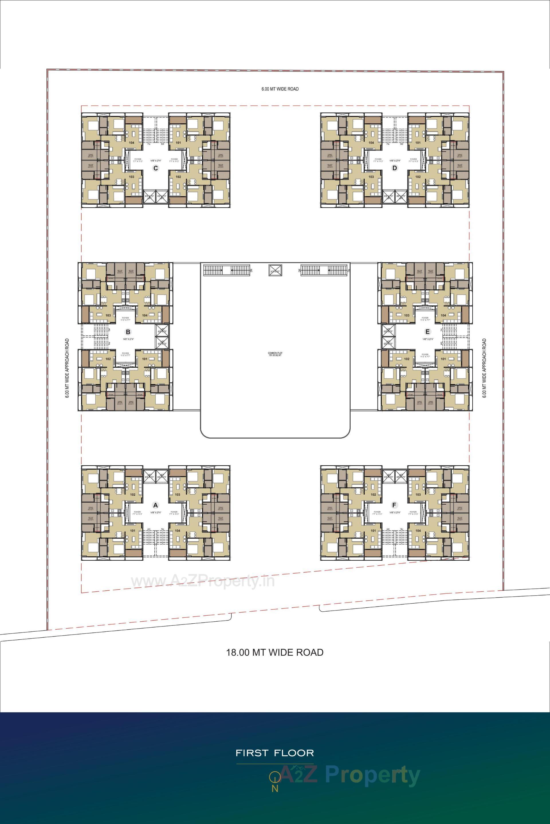 Layout of real estate project Zainab Highland located at Sarkhej, Ahmedabad, Gujarat