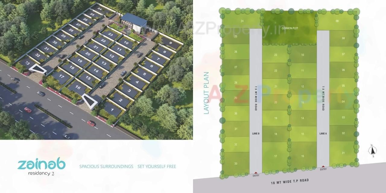 Layout of real estate project Zainab Residency located at Sarkhej, Ahmedabad, Gujarat