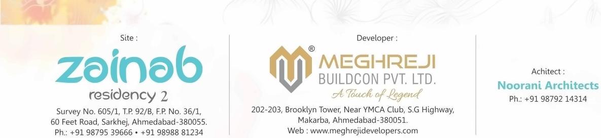  of real estate project Zainab Residency located at Sarkhej, Ahmedabad, Gujarat