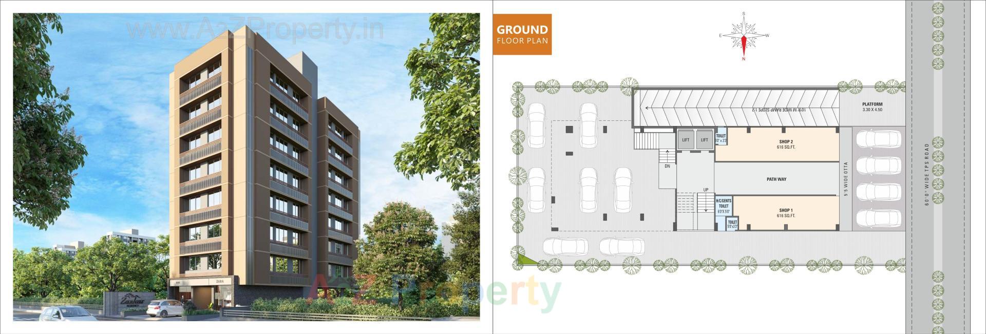 Layout of real estate project Zankar Residency located at Chandkheda, Ahmedabad, Gujarat