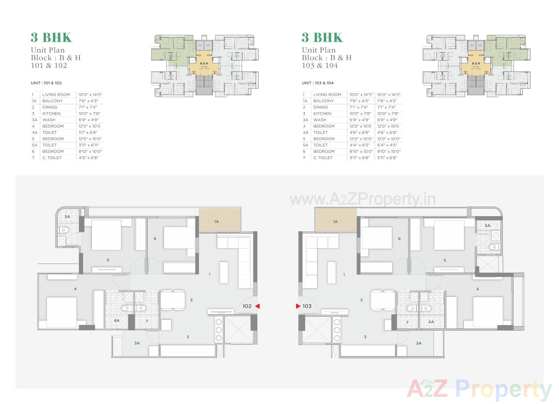 Layout of real estate project Zaveri Greens located at Ghuma, Ahmedabad, Gujarat