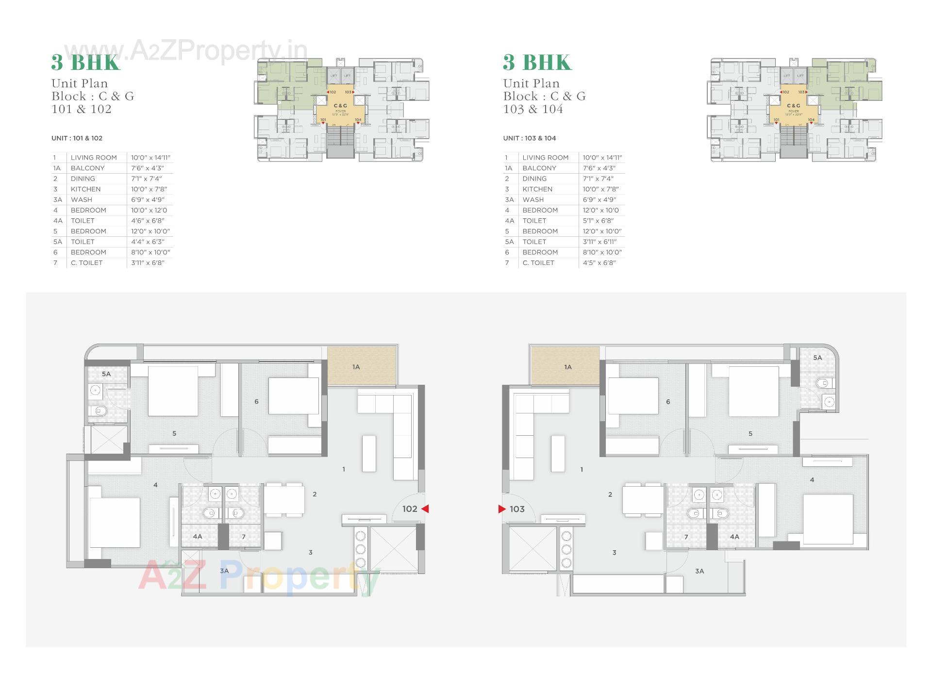 Layout of real estate project Zaveri Greens located at Ghuma, Ahmedabad, Gujarat