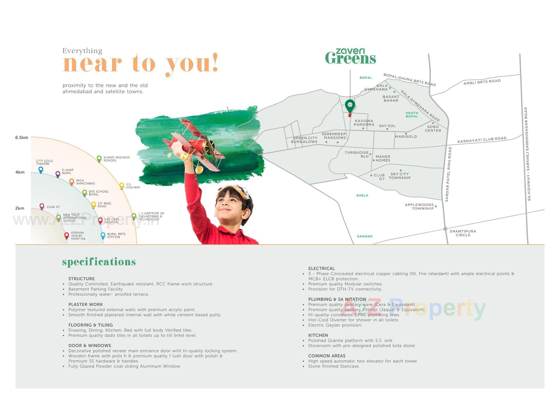  of real estate project Zaveri Greens located at Ghuma, Ahmedabad, Gujarat