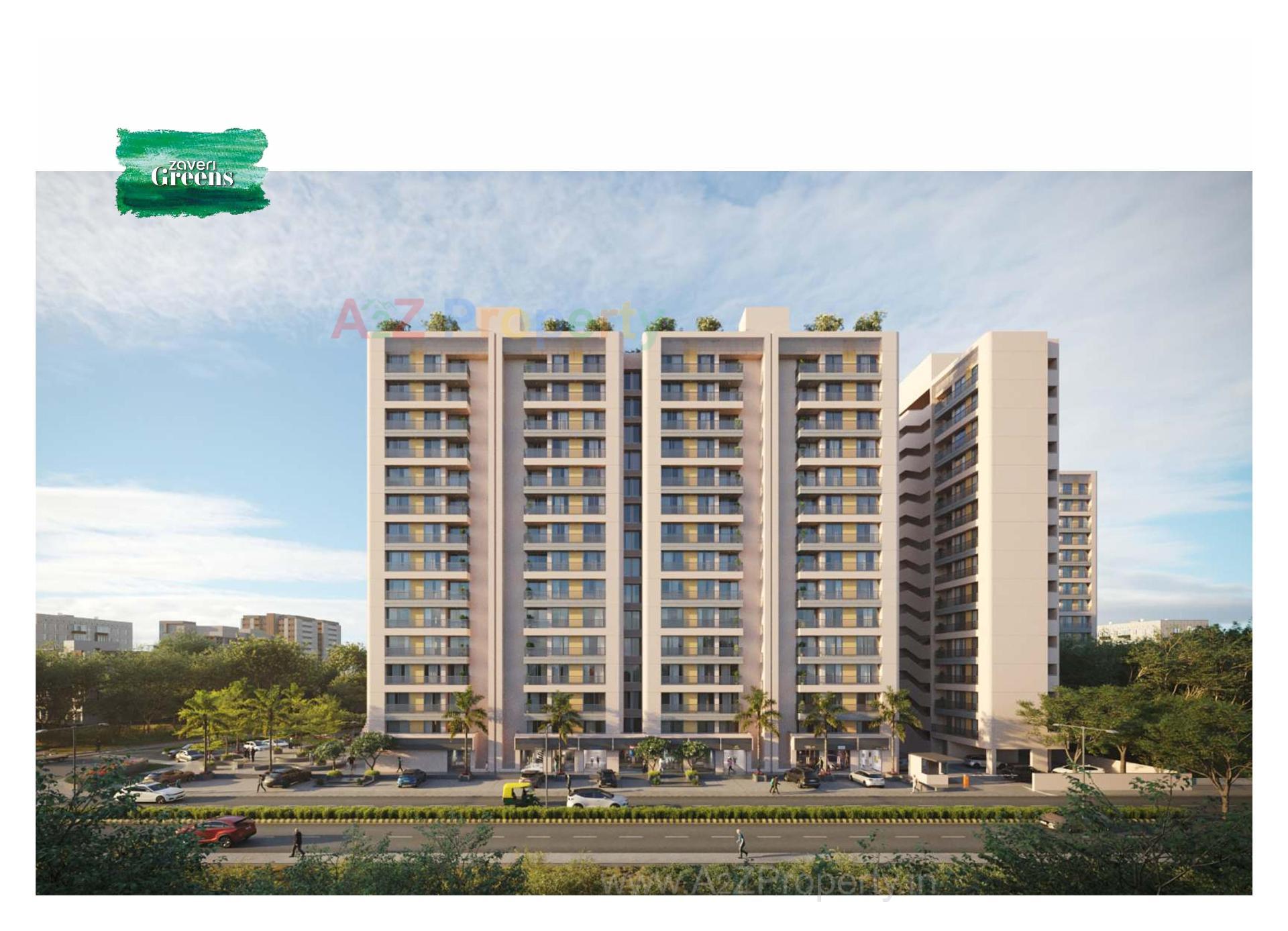 3D Elevation of real estate project Zaveri Greens located at Ghuma, Ahmedabad, Gujarat
