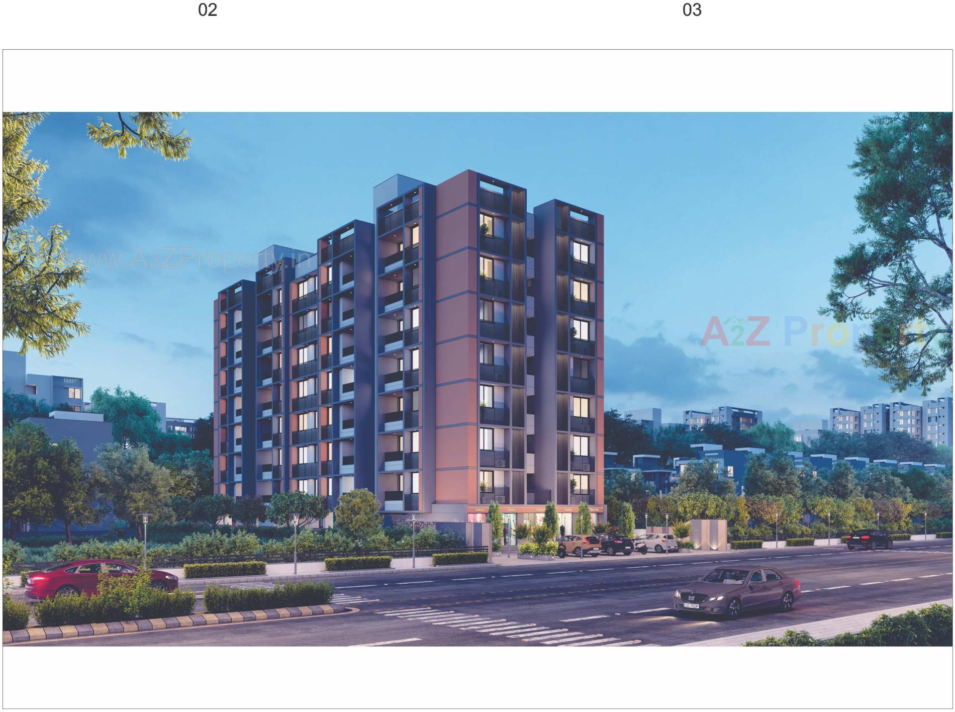 3D Elevation of real estate project Zeon located at Nikol, Ahmedabad, Gujarat