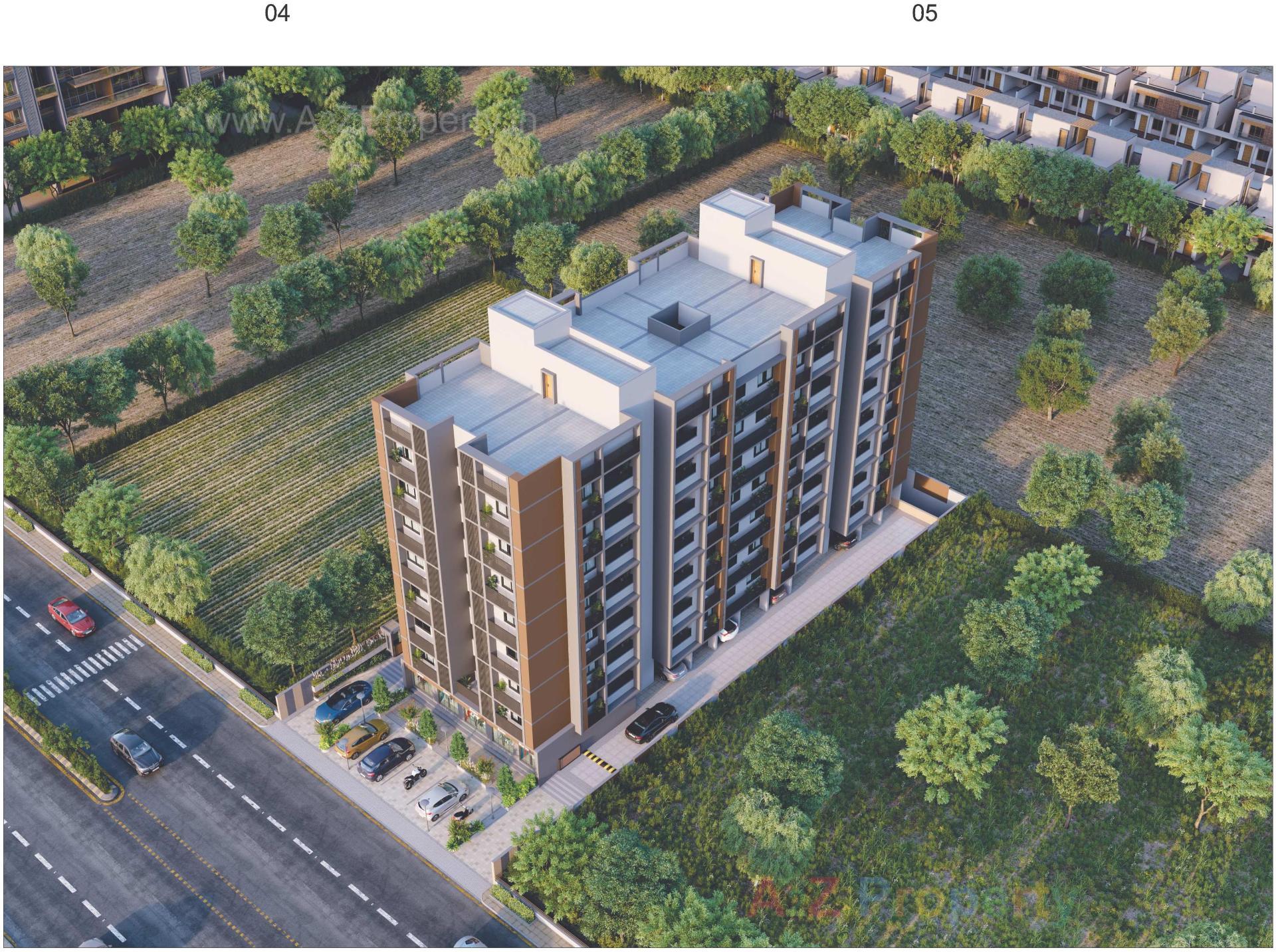 3D Elevation of real estate project Zeon located at Nikol, Ahmedabad, Gujarat