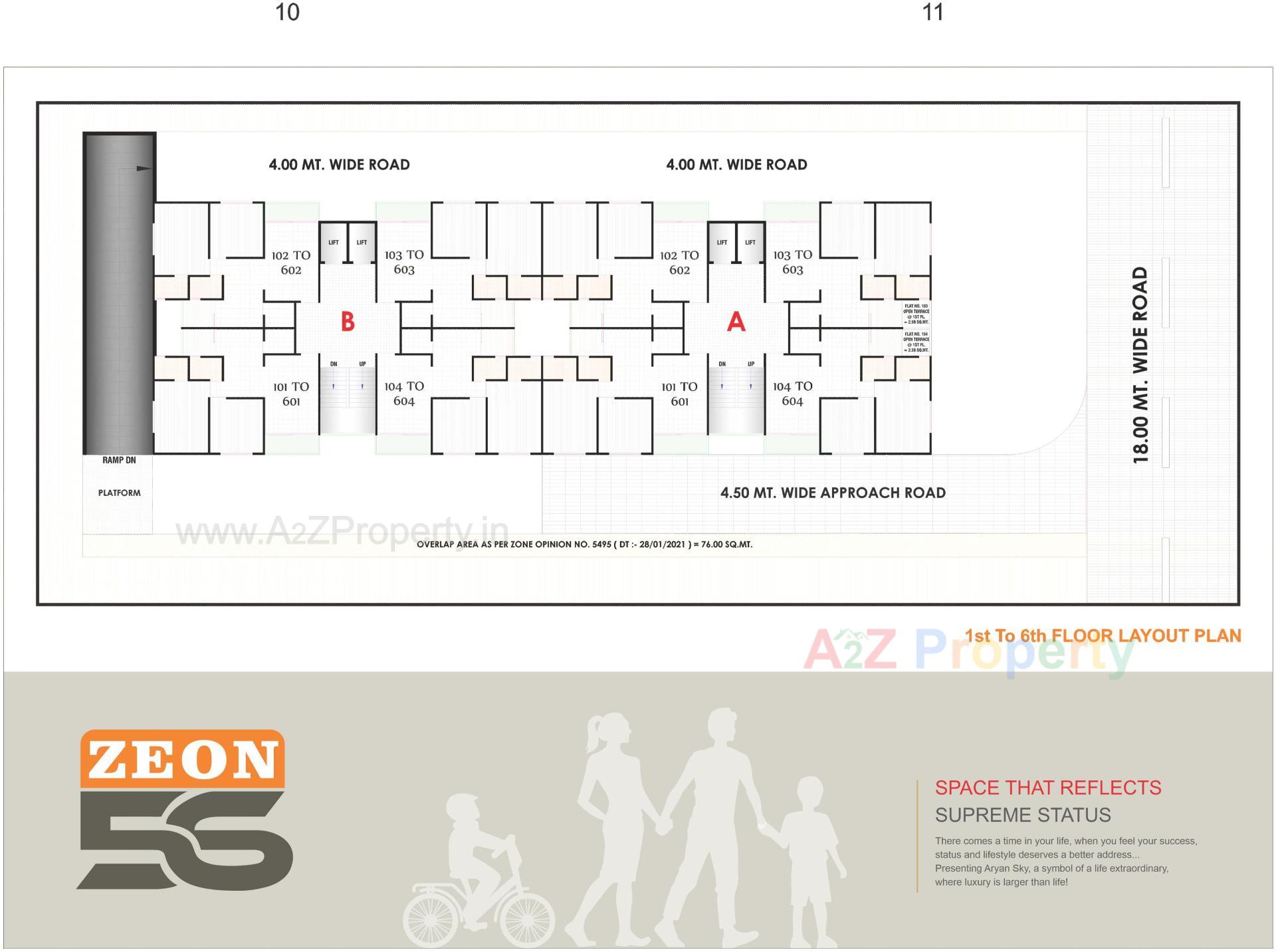 Layout of real estate project Zeon located at Nikol, Ahmedabad, Gujarat