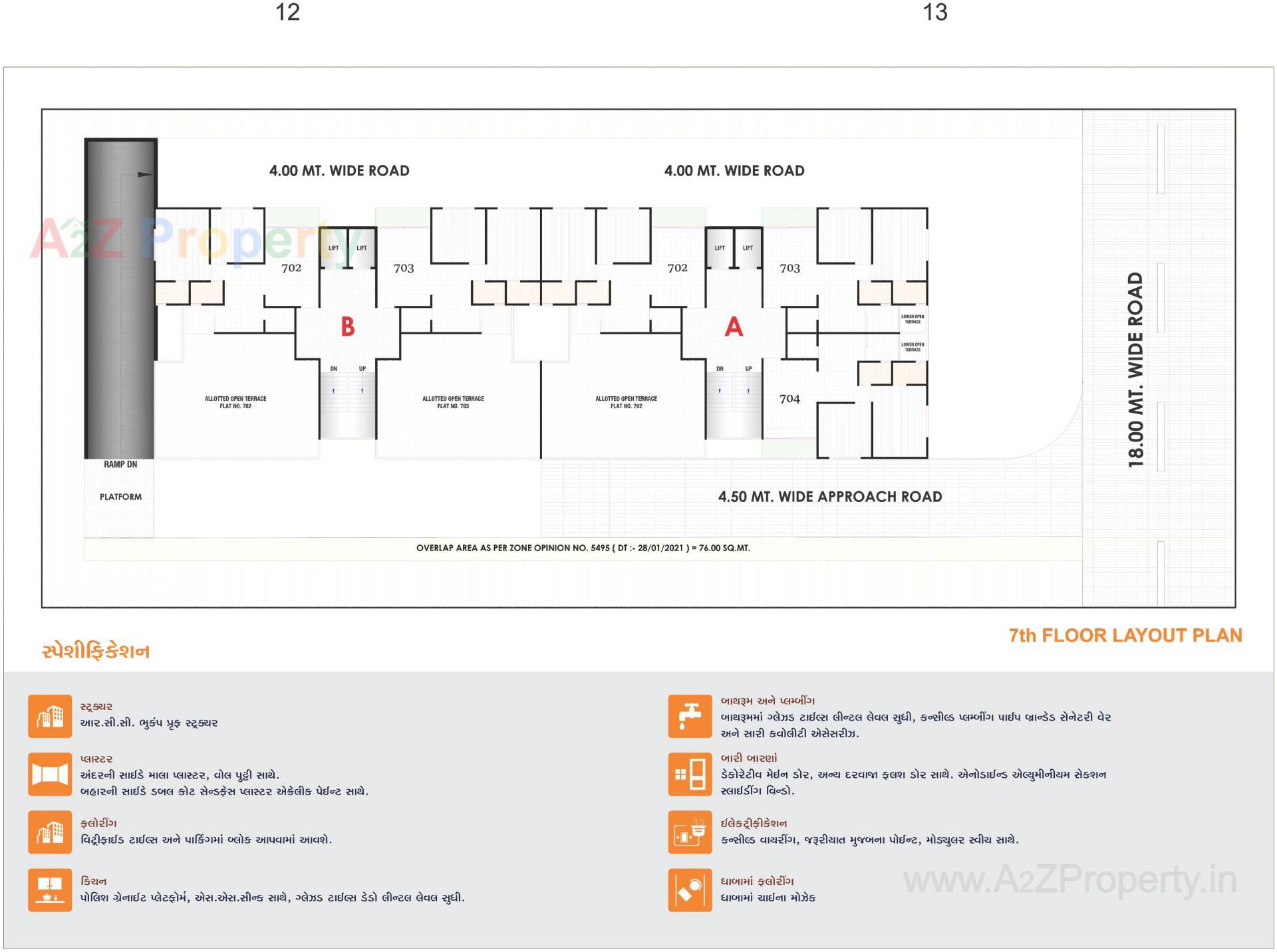 Layout of real estate project Zeon located at Nikol, Ahmedabad, Gujarat