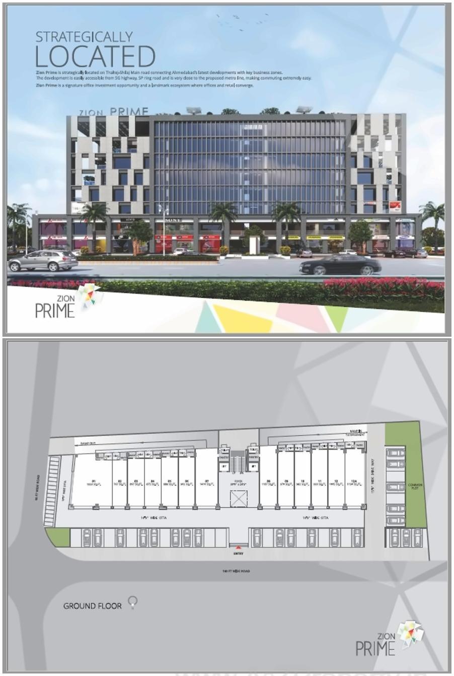  of real estate project Zion Prime located at Thaltej, Ahmedabad, Gujarat