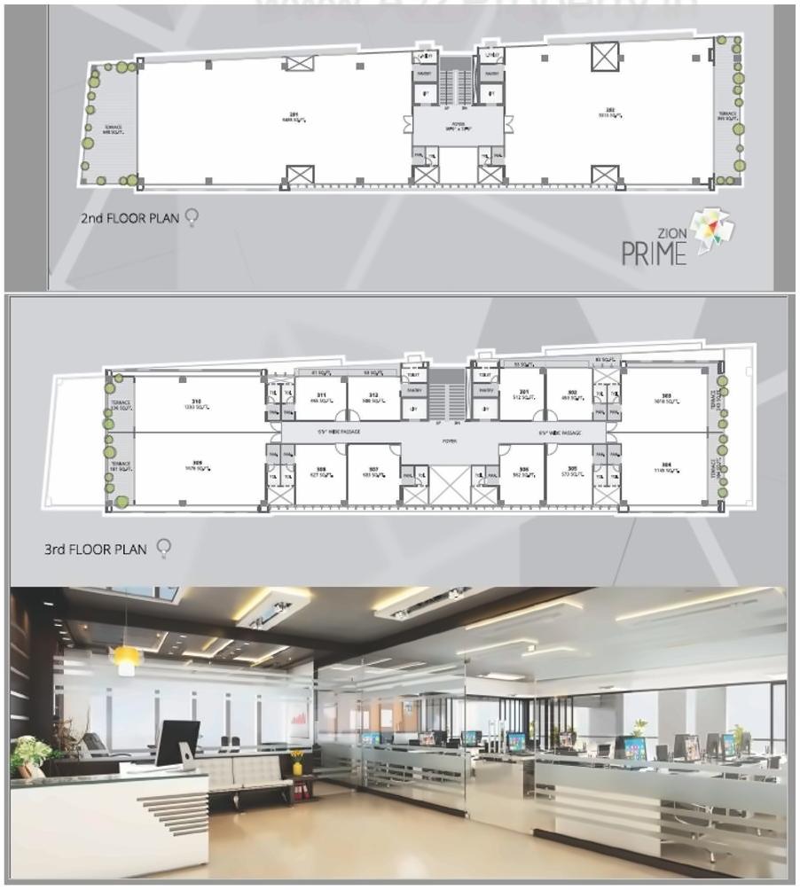 Layout of real estate project Zion Prime located at Thaltej, Ahmedabad, Gujarat
