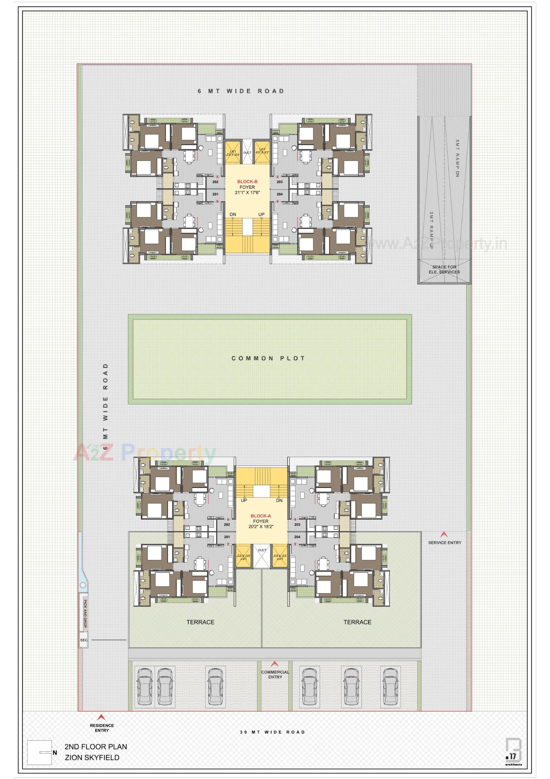 Layout of real estate project Zion Skyfield located at Bopal, Ahmedabad, Gujarat