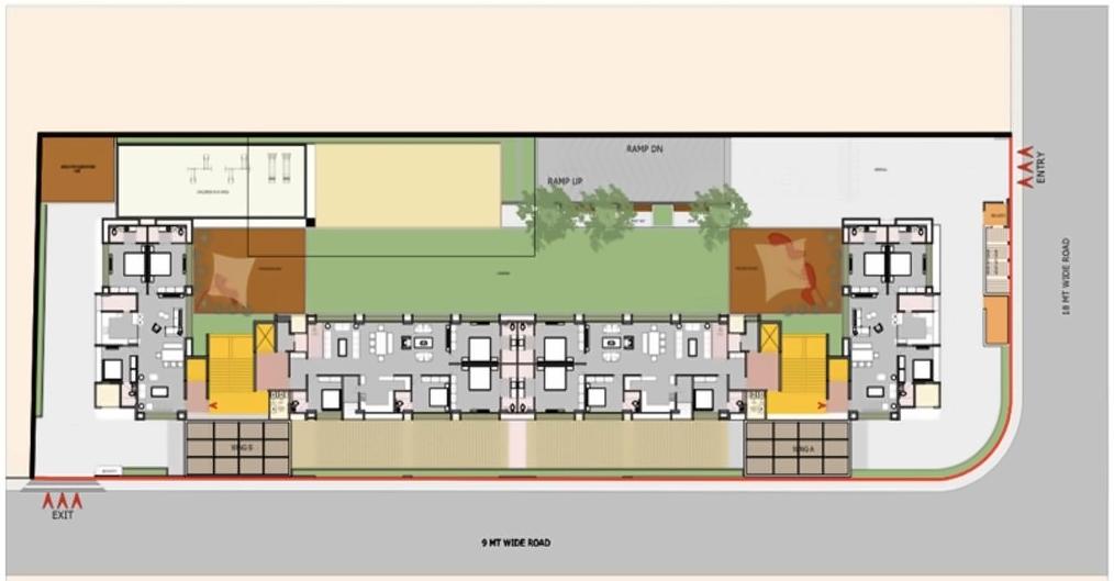 Layout of real estate project Zion Windfield located at Shilaj, Ahmedabad, Gujarat