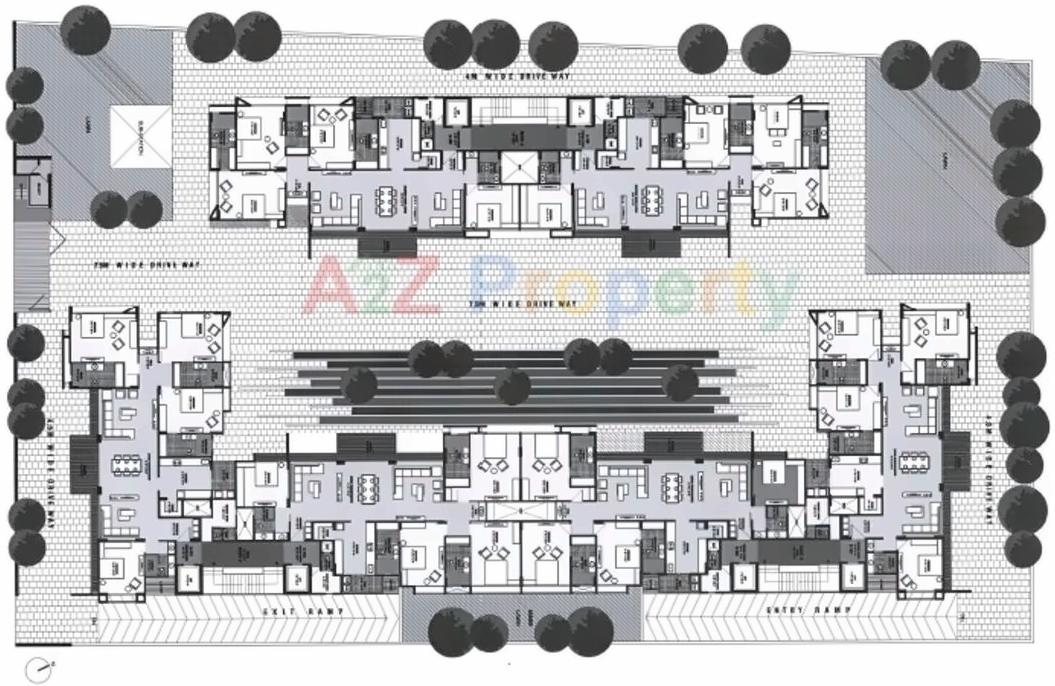 Layout of real estate project Zodiac Marquis located at Bodakdev, Ahmedabad, Gujarat