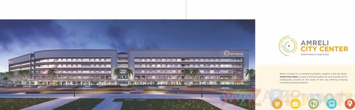 3D Elevation of real estate project Amreli City Center located at Amreli, Amreli, Gujarat