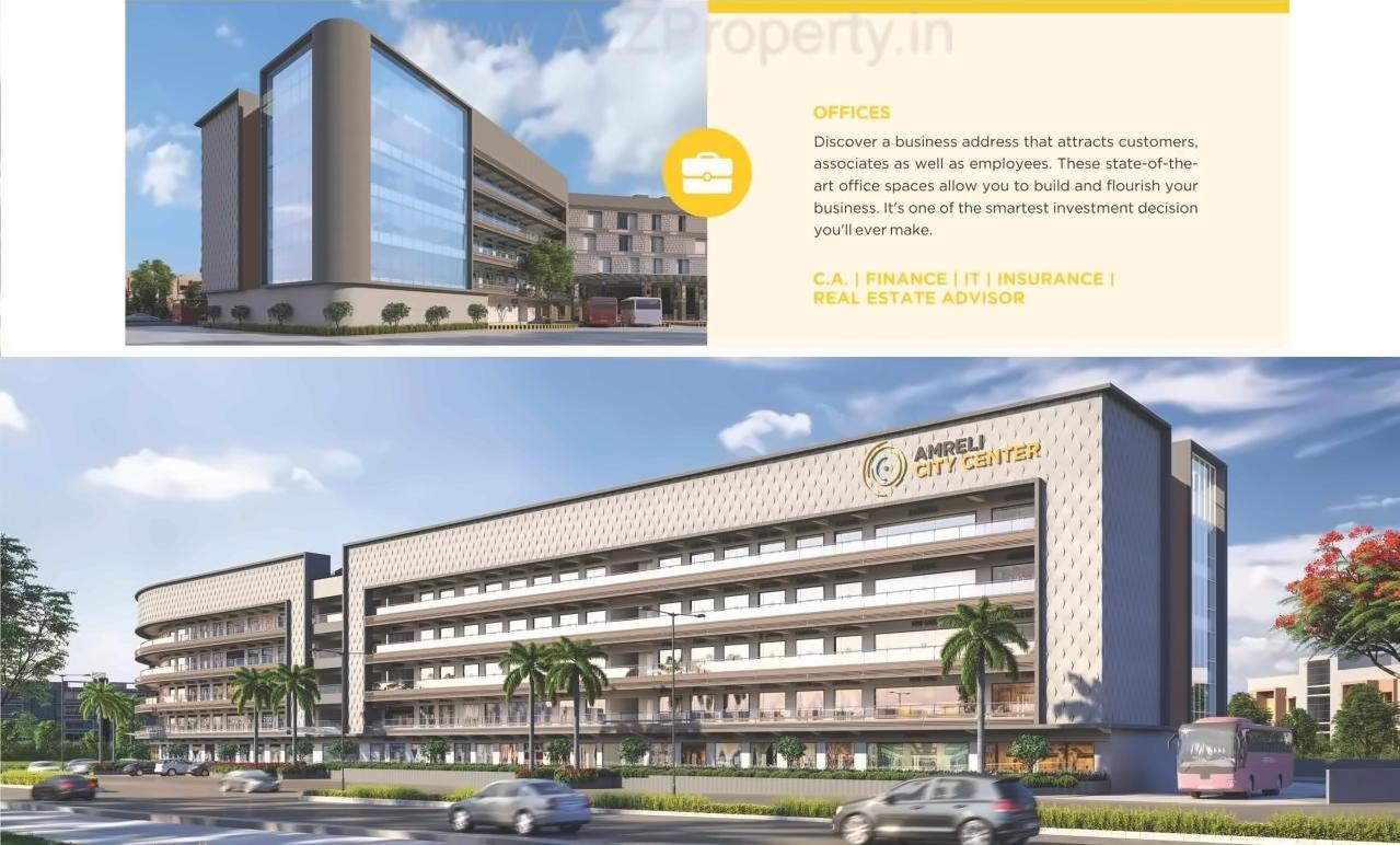 3D Elevation of real estate project Amreli City Center located at Amreli, Amreli, Gujarat