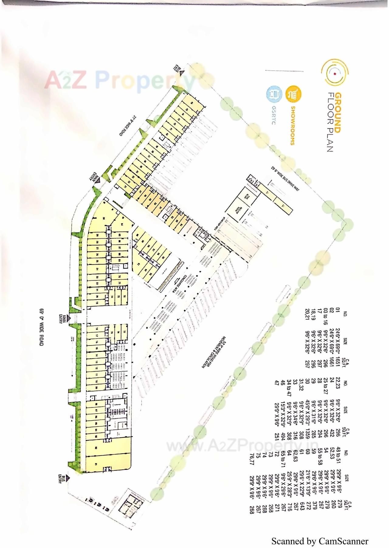 Layout of real estate project Amreli City Center located at Amreli, Amreli, Gujarat