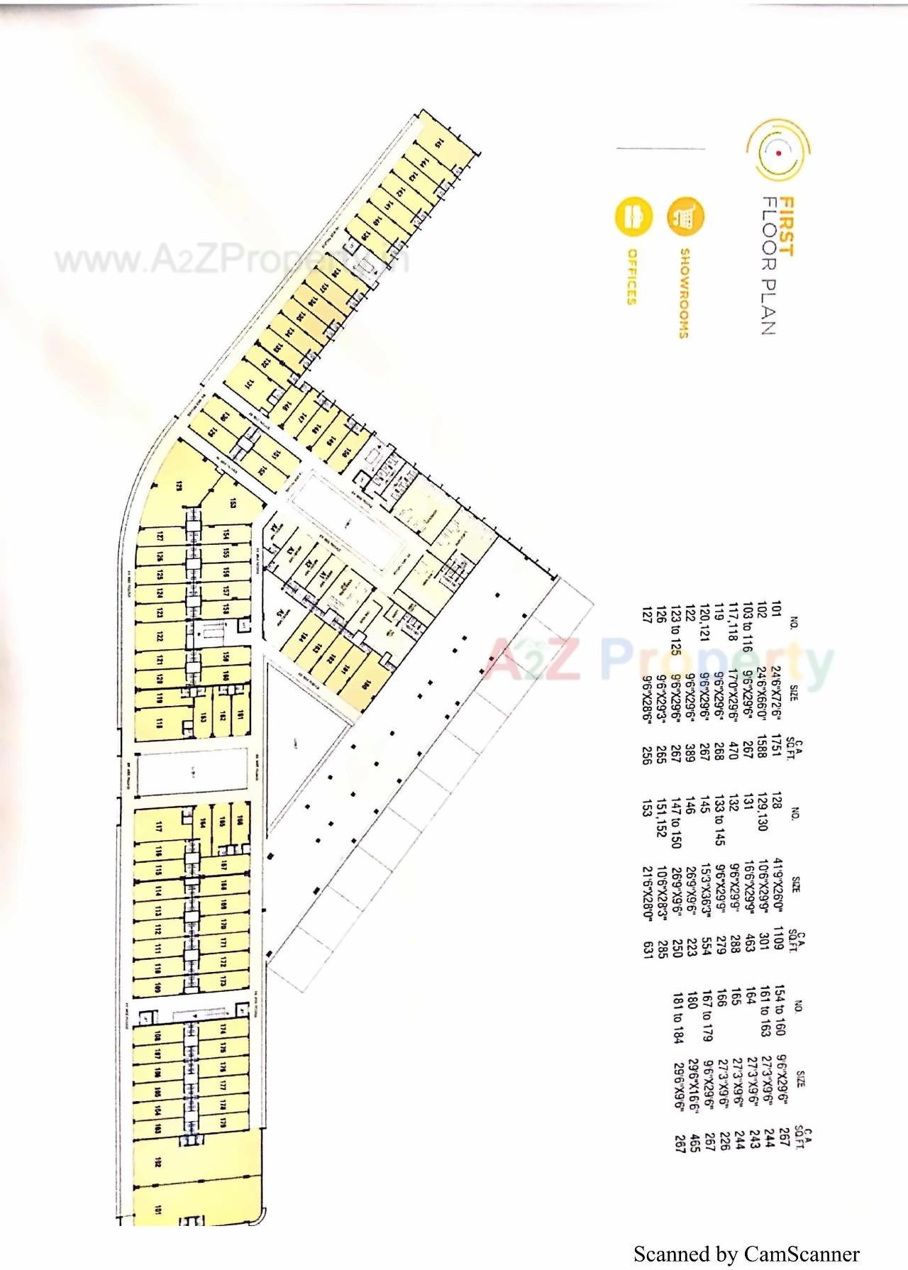 Layout of real estate project Amreli City Center located at Amreli, Amreli, Gujarat