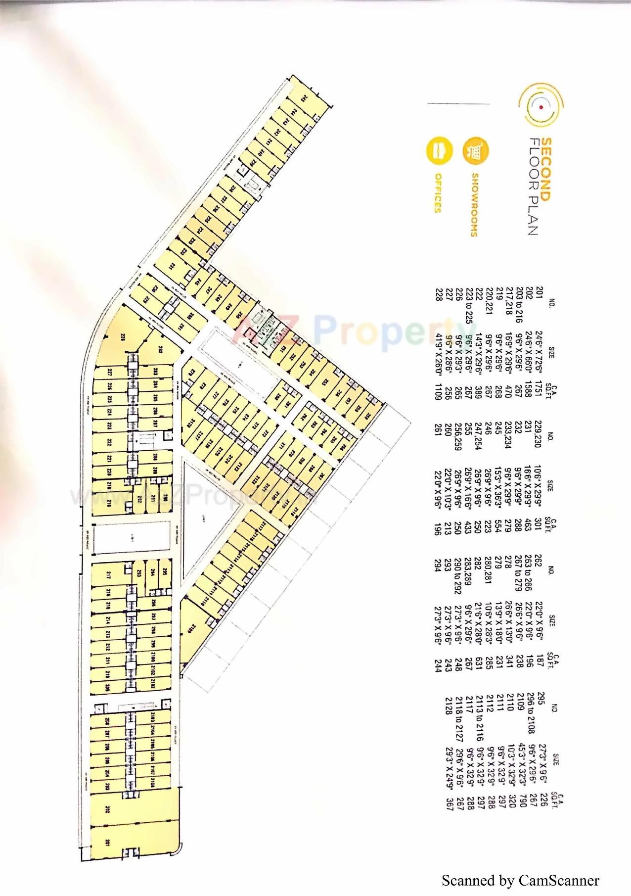 Layout of real estate project Amreli City Center located at Amreli, Amreli, Gujarat