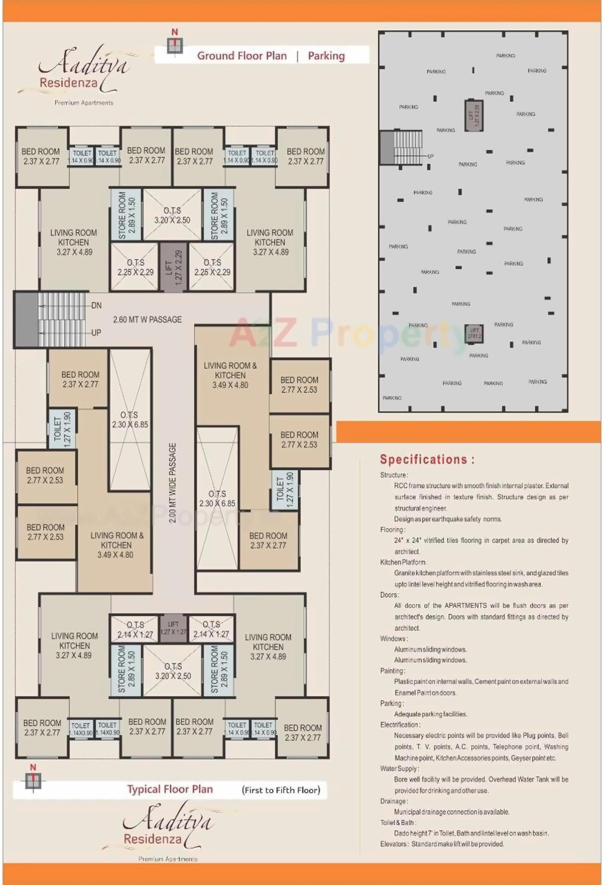 Layout of real estate project Aaditya Residenza located at Vallabh-vidyanagar, Anand, Gujarat