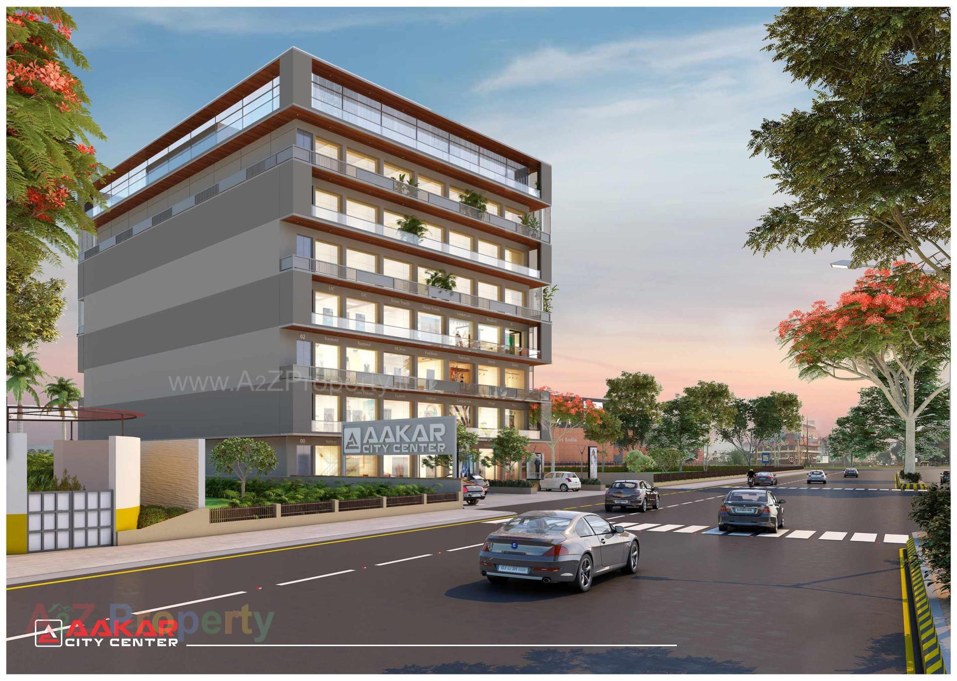 3D Elevation of real estate project Aakar City Center located at Anand, Anand, Gujarat