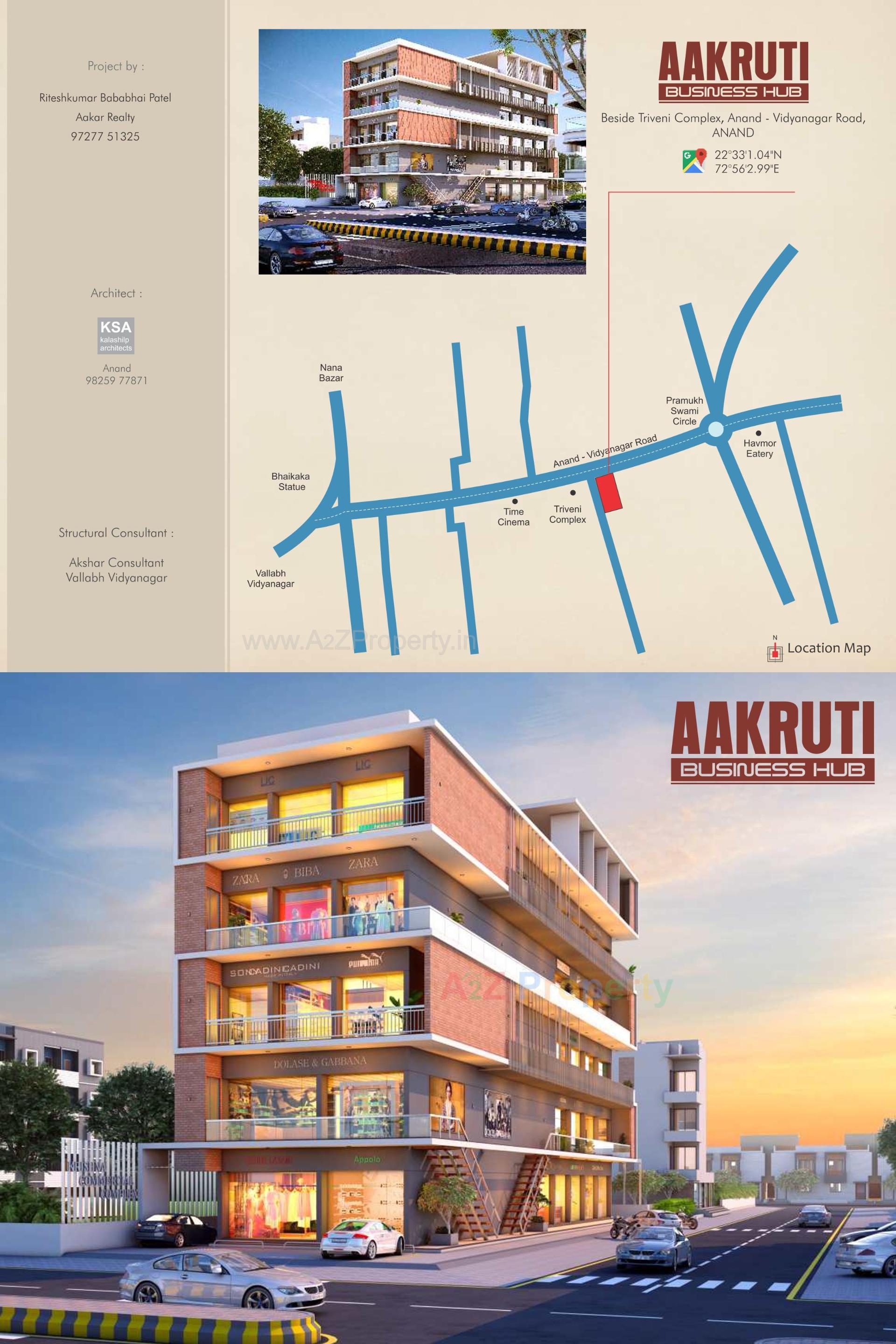  of real estate project Aakruti Business Hub located at Nagar, Anand, Gujarat