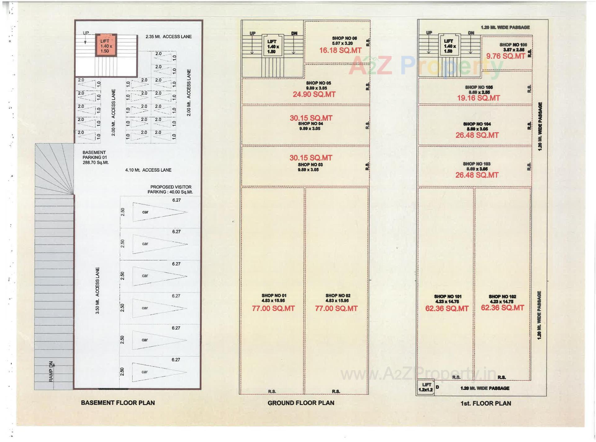 Layout of real estate project Aakruti Business Hub located at Bakrol, Anand, Gujarat