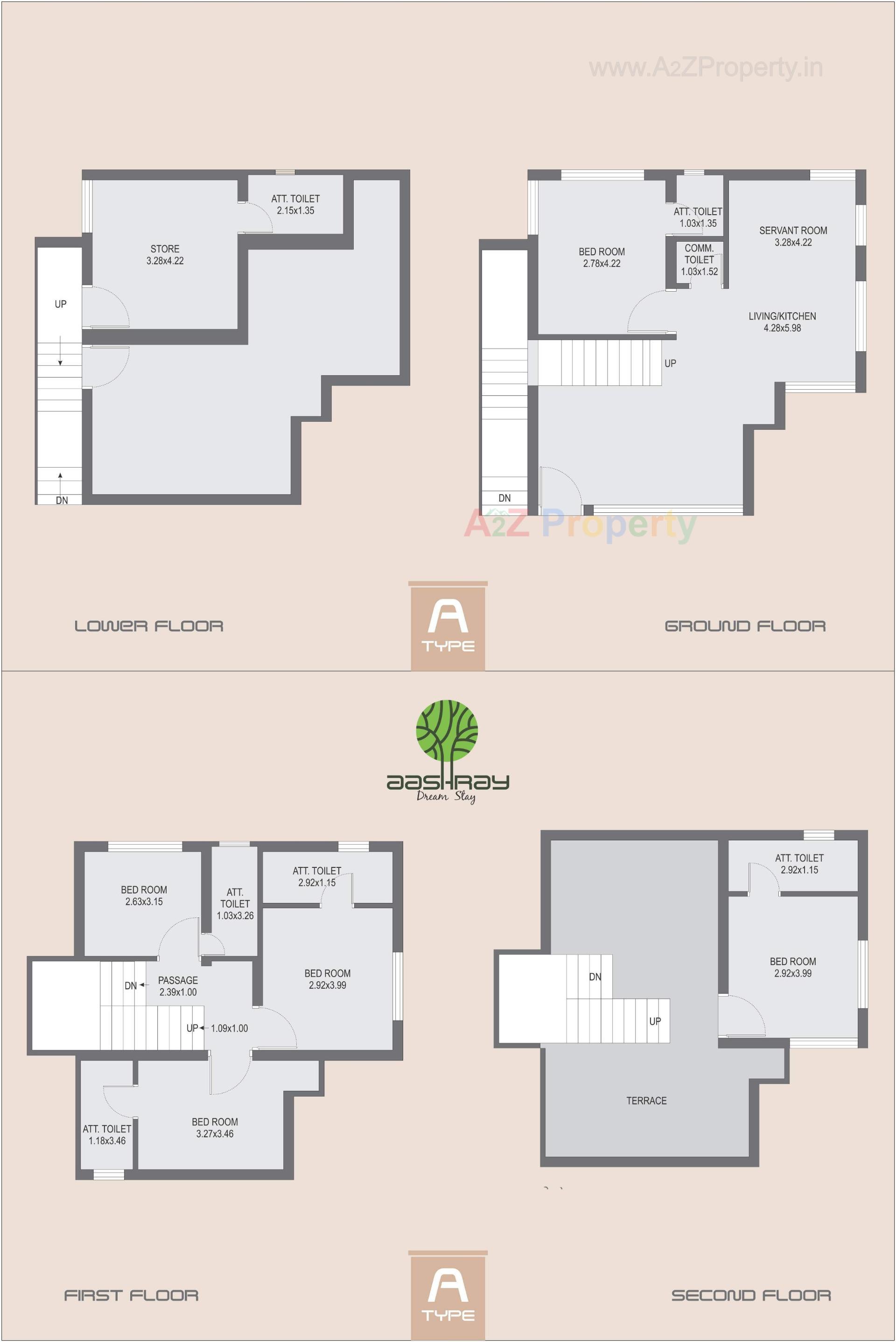 Layout of real estate project Aashray Dream Stay located at Bakrol, Anand, Gujarat