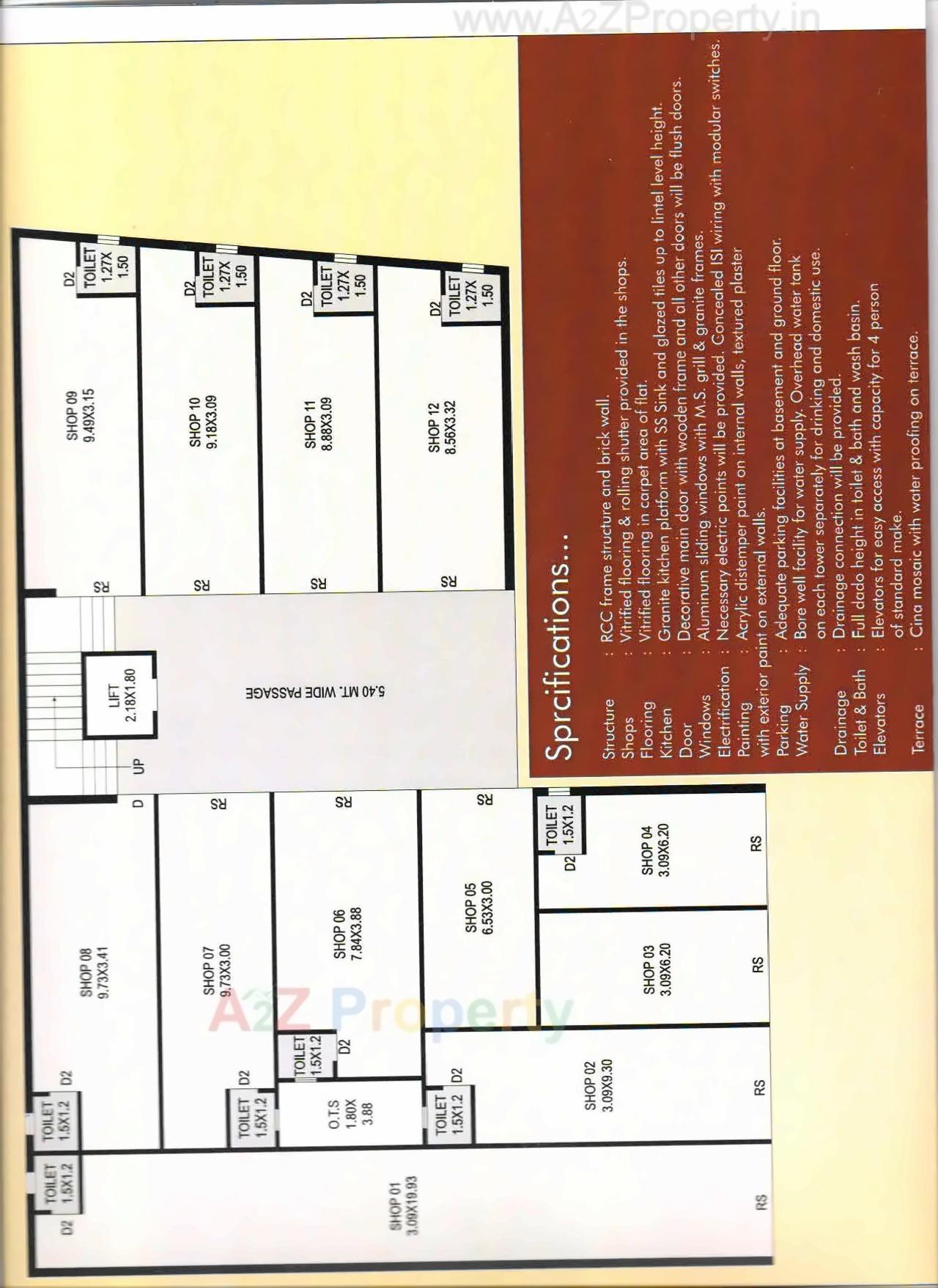 Layout of real estate project Aastha Arcade located at Anand, Anand, Gujarat