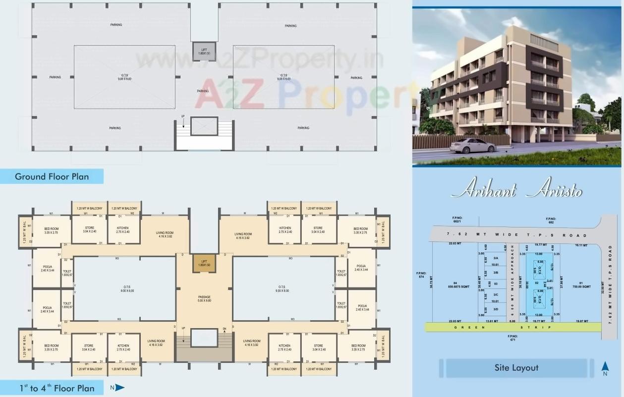 Layout of real estate project Arihant Ariisto located at Anand, Anand, Gujarat