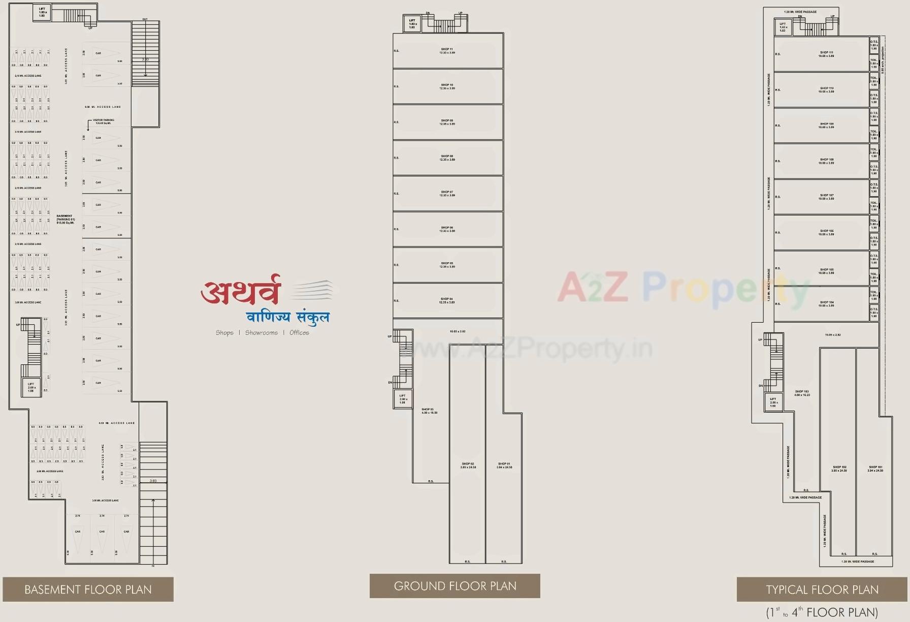Layout of real estate project Atharva Vanijya Sankul located at Anand, Anand, Gujarat