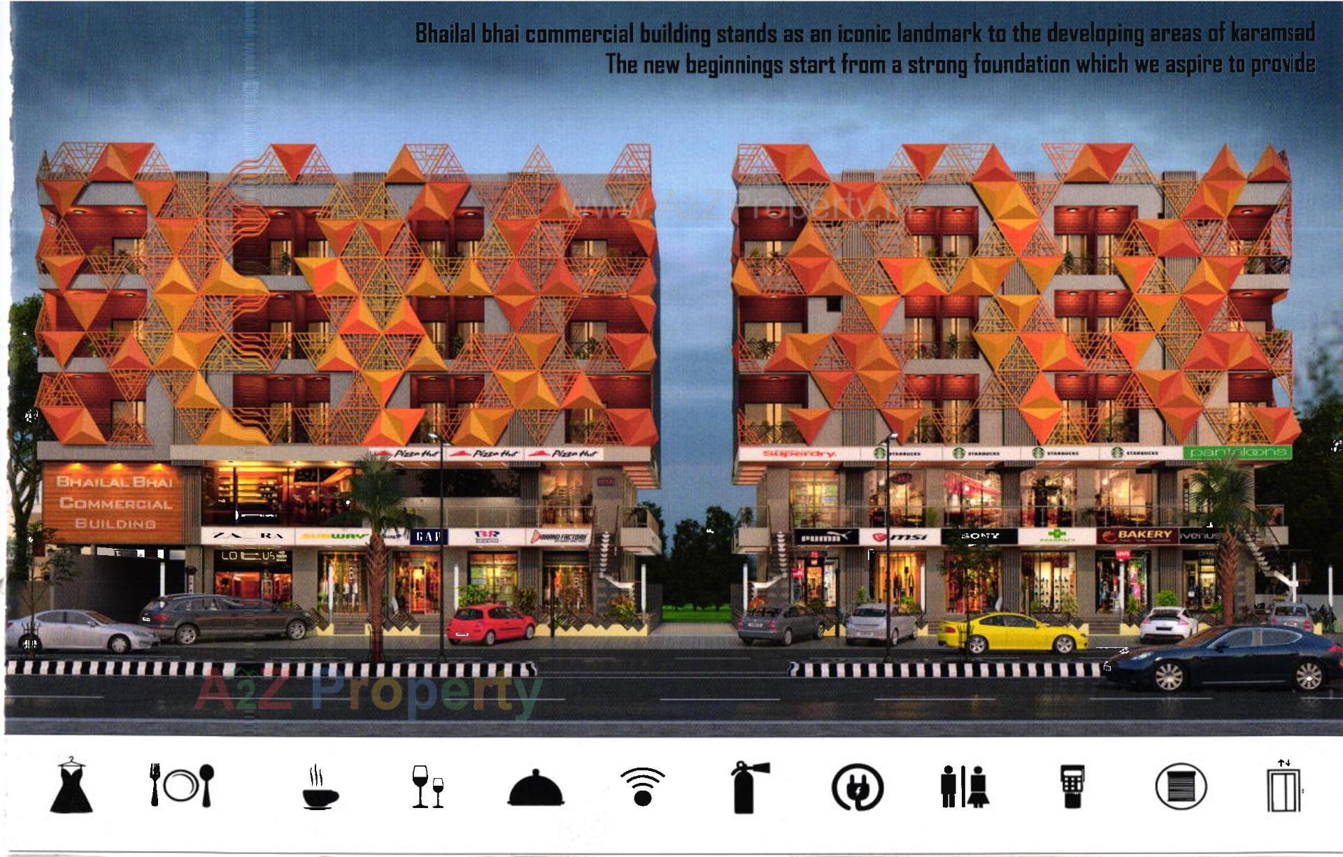 3D Elevation of real estate project Bhailalbhai located at Karamsad, Anand, Gujarat
