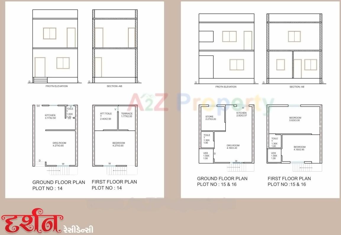 Layout of real estate project Darshan Residency located at Bakrol, Anand, Gujarat